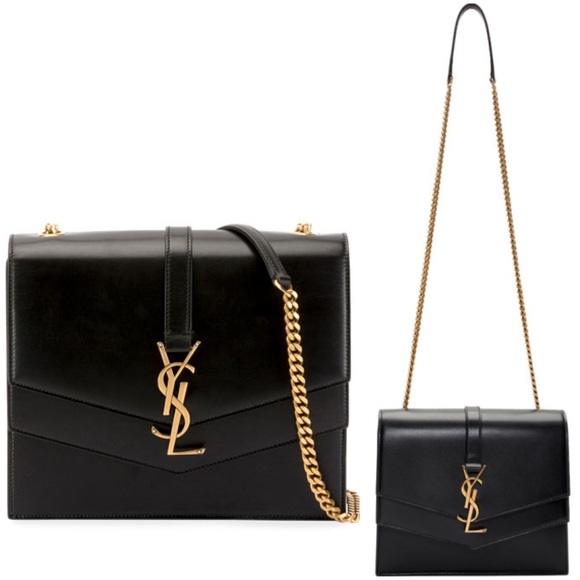 YSL SAINT LAURENT Medium Sulpice Monogram Double Flap Crossbody Shoulder Bag GHW - Picture 2 of 13